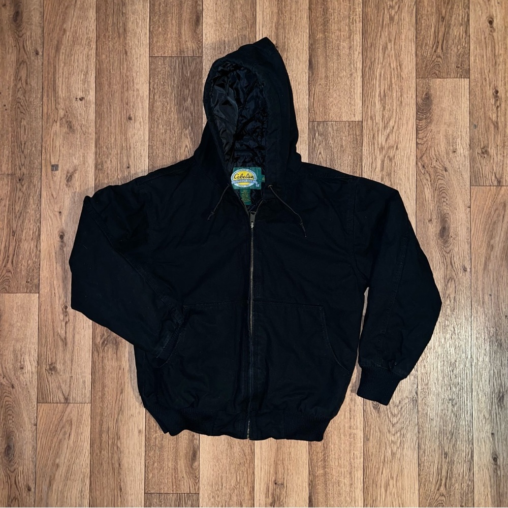 Cabela's Quilted Black heavyweight Jacket